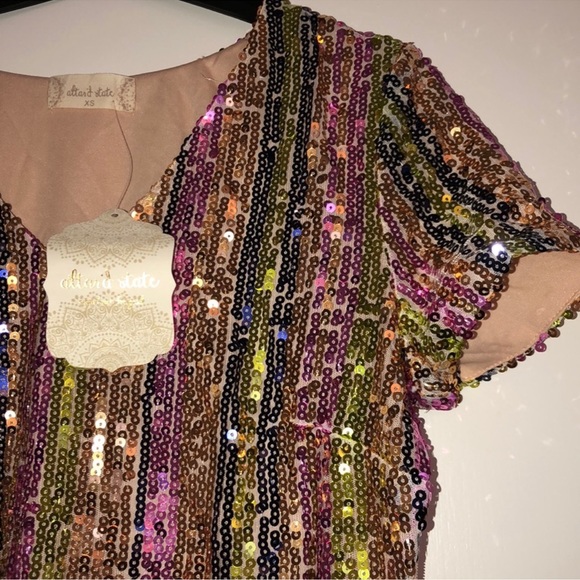 NWT ALTARD STATE SEQUIN DRESS SIZE XS - Picture 3 of 4